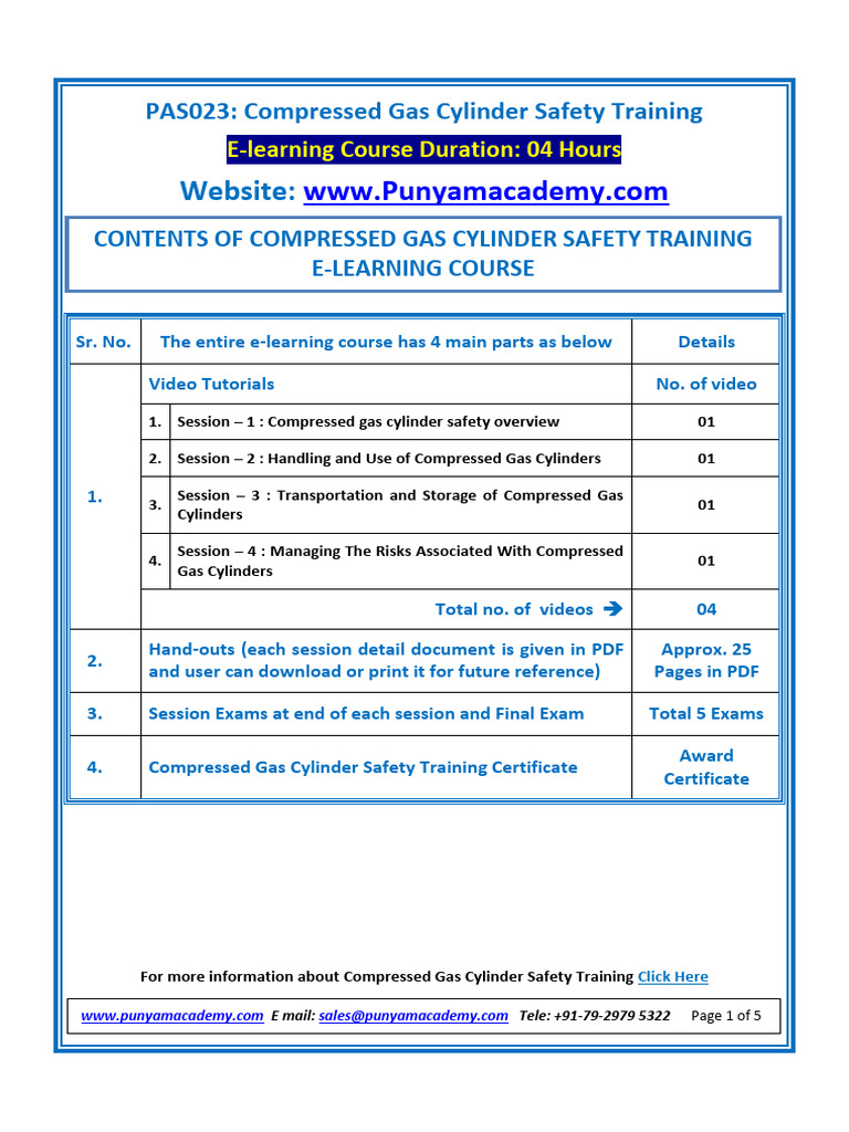 Compressed Gas Cylinder Safety Training | PDF | Computing | Software