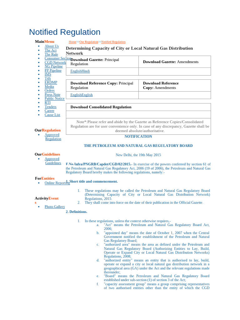 Petroleum Regulations Pdf Gases Natural Gas