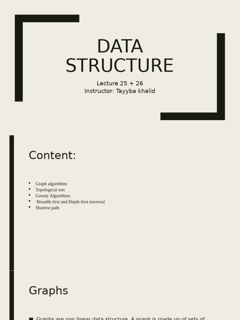 Graph Algorithms and Traversals Overview | PDF | Discrete Mathematics ...