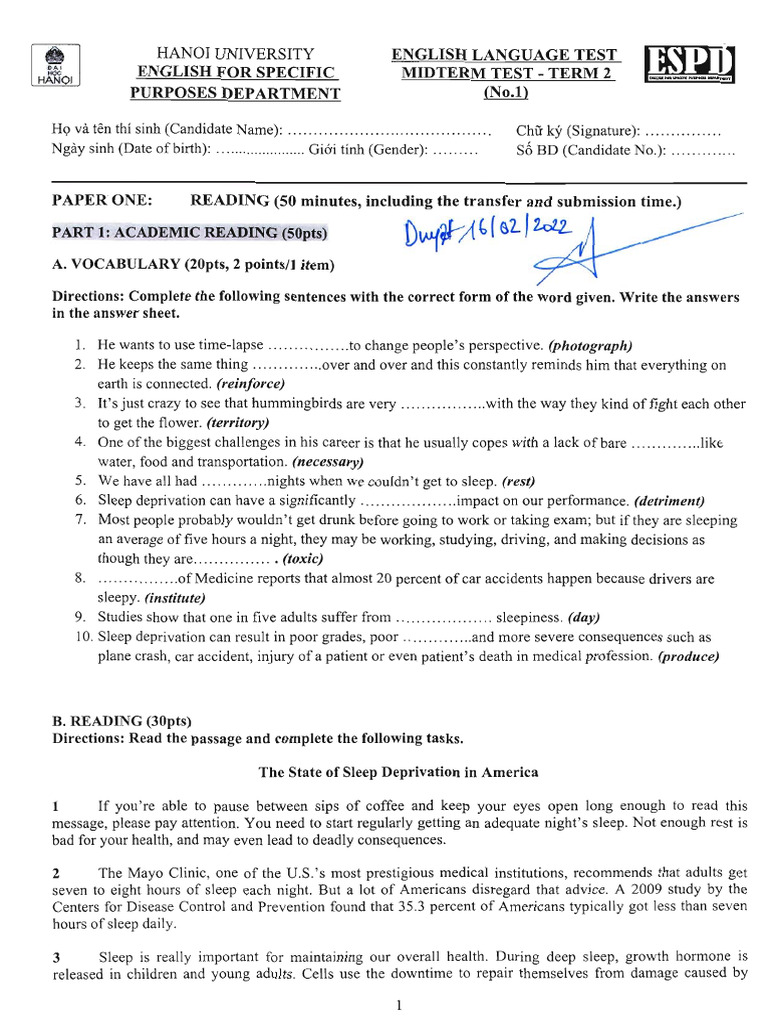 29-30.espd Reading Test Midterm 2 k2021 | PDF