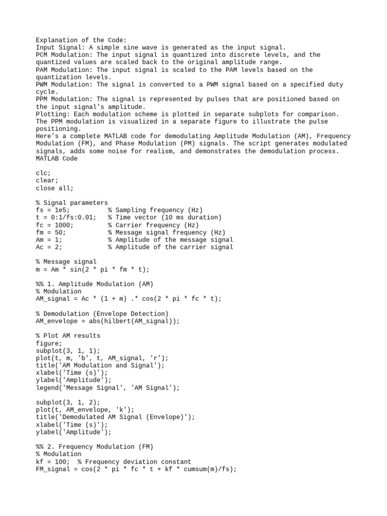 Explanation | PDF | Modulation | Frequency Modulation