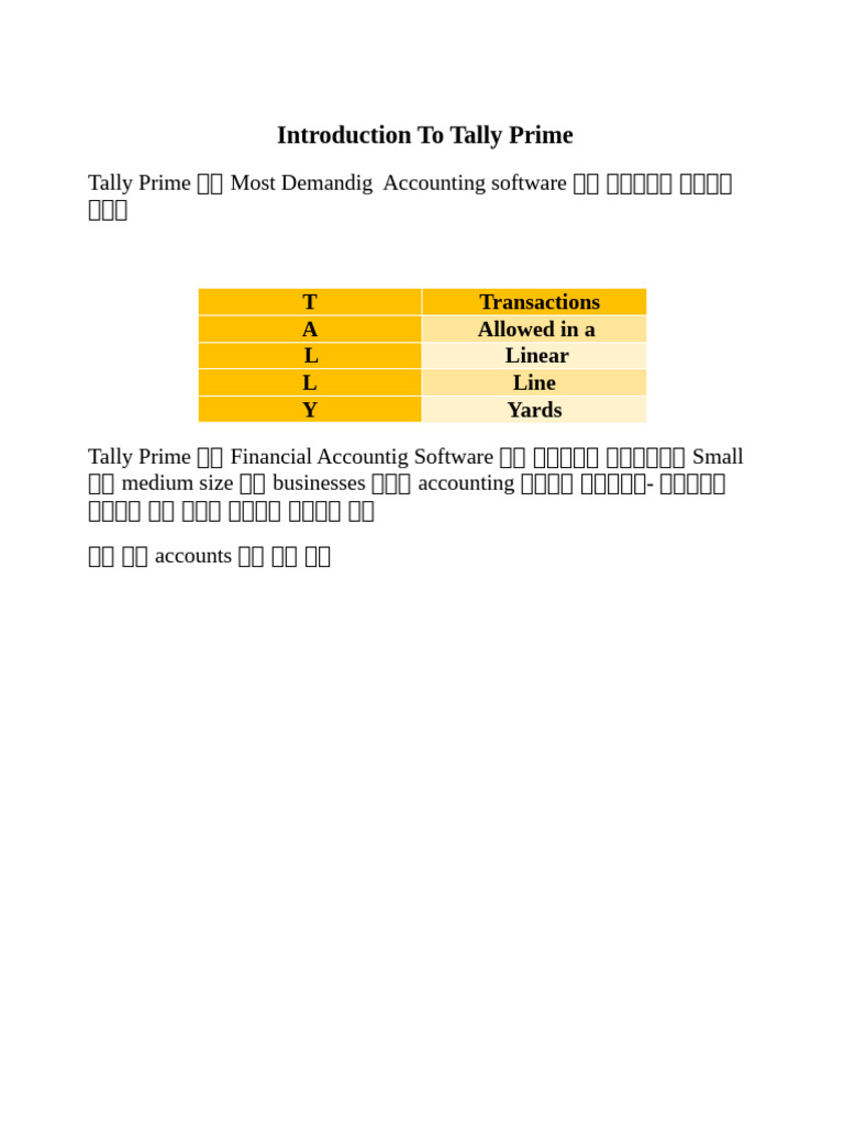 Tally | PDF