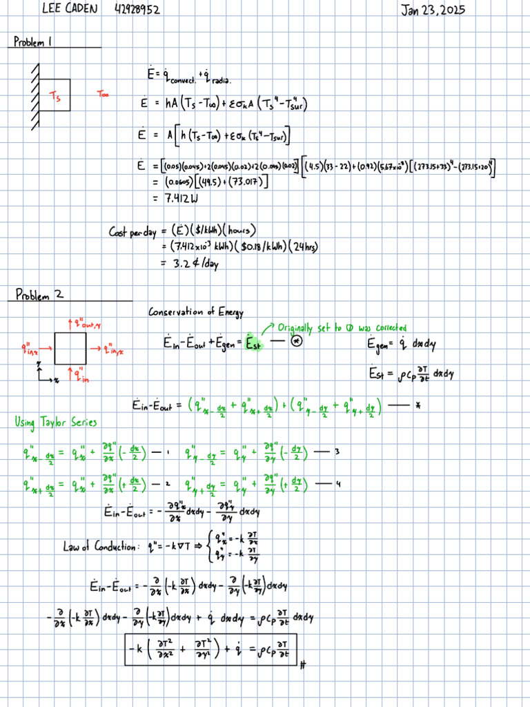 Energy Conservation and Heat Transfer Analysis | PDF