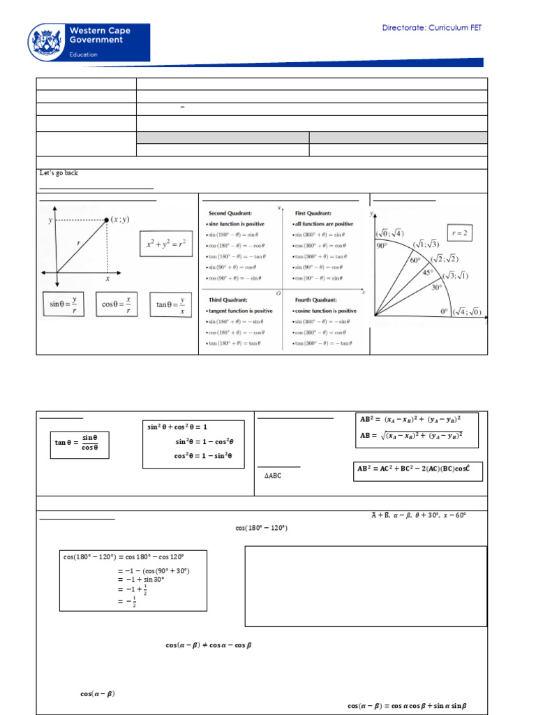 Trigonometry: Compound & Double Angles | PDF | Trigonometric Functions ...