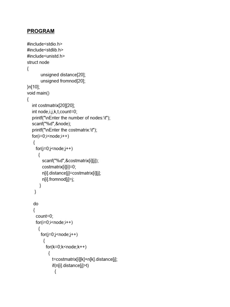 Network Routing Algorithm | PDF