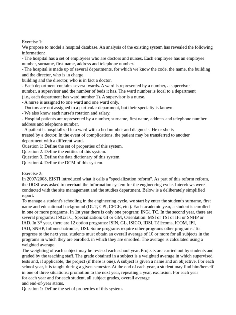 Merise tutorials pdf hospital social programs