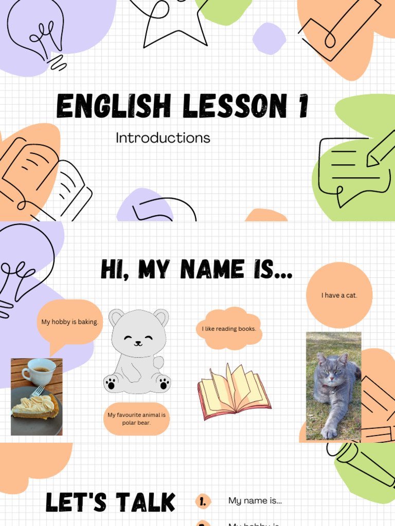 English Lesson 1: Introductions & Daily Life | PDF