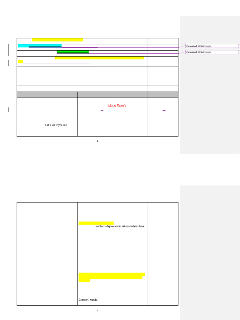 Grade 11 EFAL Reading Comprehension Plan | PDF | Julius Nyerere ...