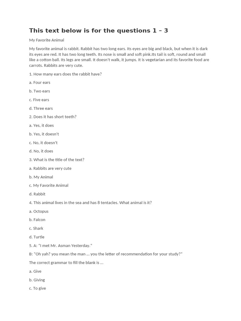 Soal This Text Below Is For The Questions 1 Pts | PDF
