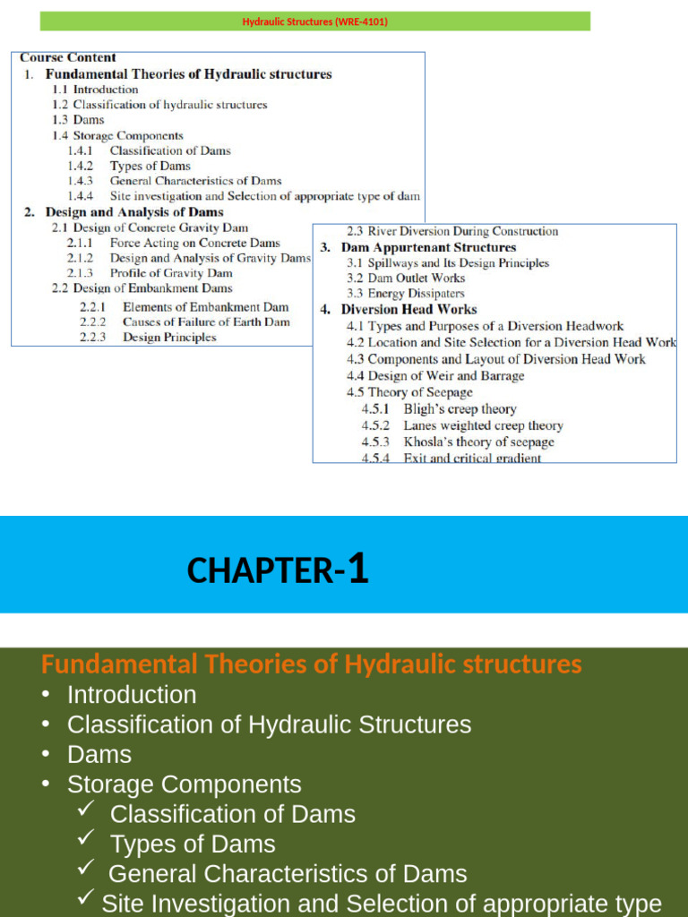 Hydraulic Structures Overview and Dams | PDF | Dam | River