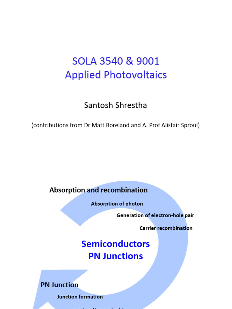 Lecture4_SOLA3540-9001_pn%20junction | PDF | P–N Junction | Solid State ...
