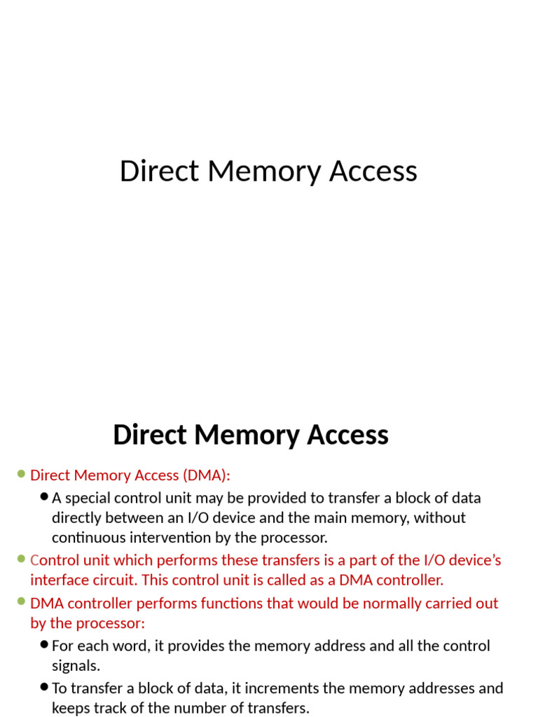 Understanding Direct Memory Access (DMA) | PDF | Cache (Computing ...