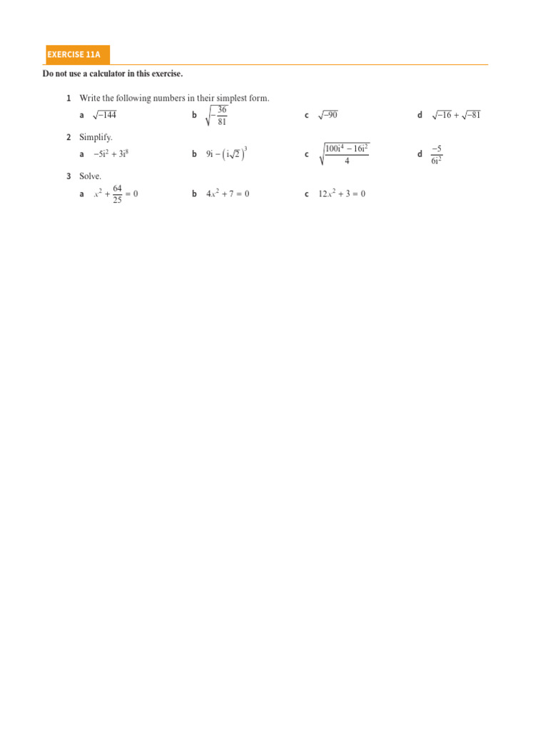Simplifying Numbers and Equations Exercise | PDF