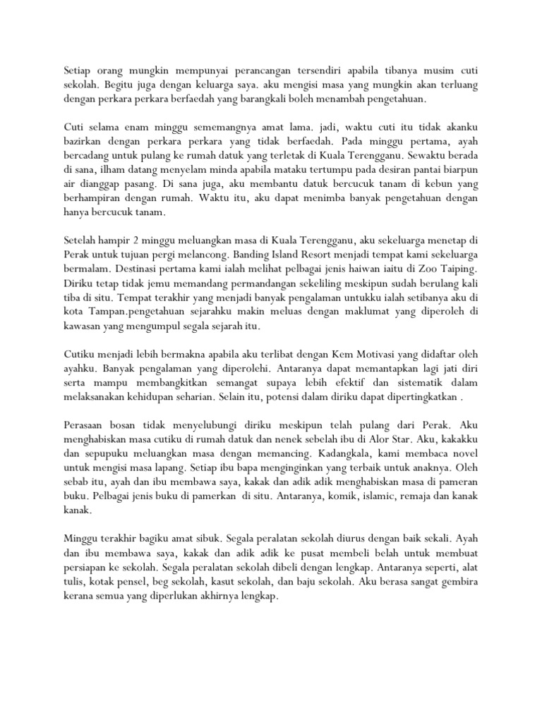 Manfaatkan Cuti Sekolah