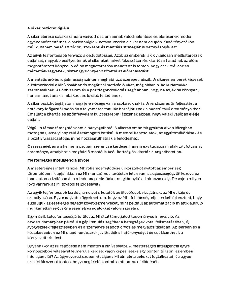 4 - A Siker Pszichológiája | PDF