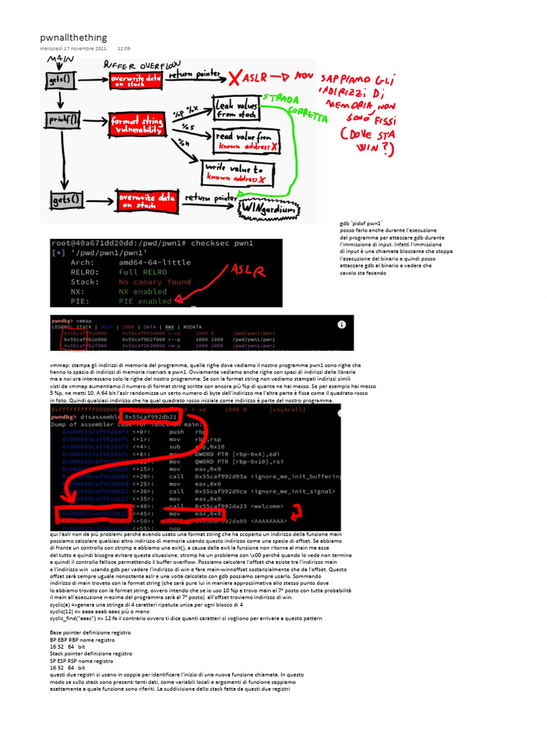 Binary Exploitation Summary | PDF