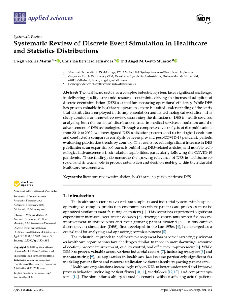 Systematic Review of Discrete Event Simulation in | PDF | Simulation ...