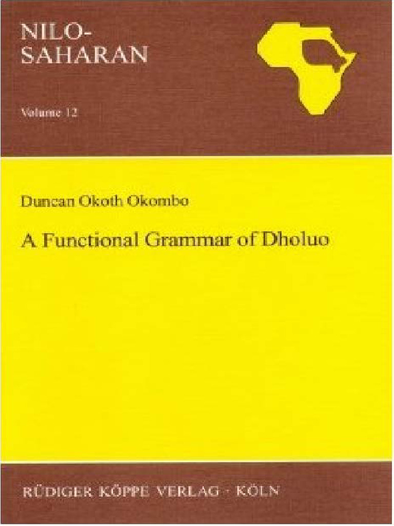 A Functional Grammar of Dholuo (PDFDrive) | PDF | Pronoun | Phrase
