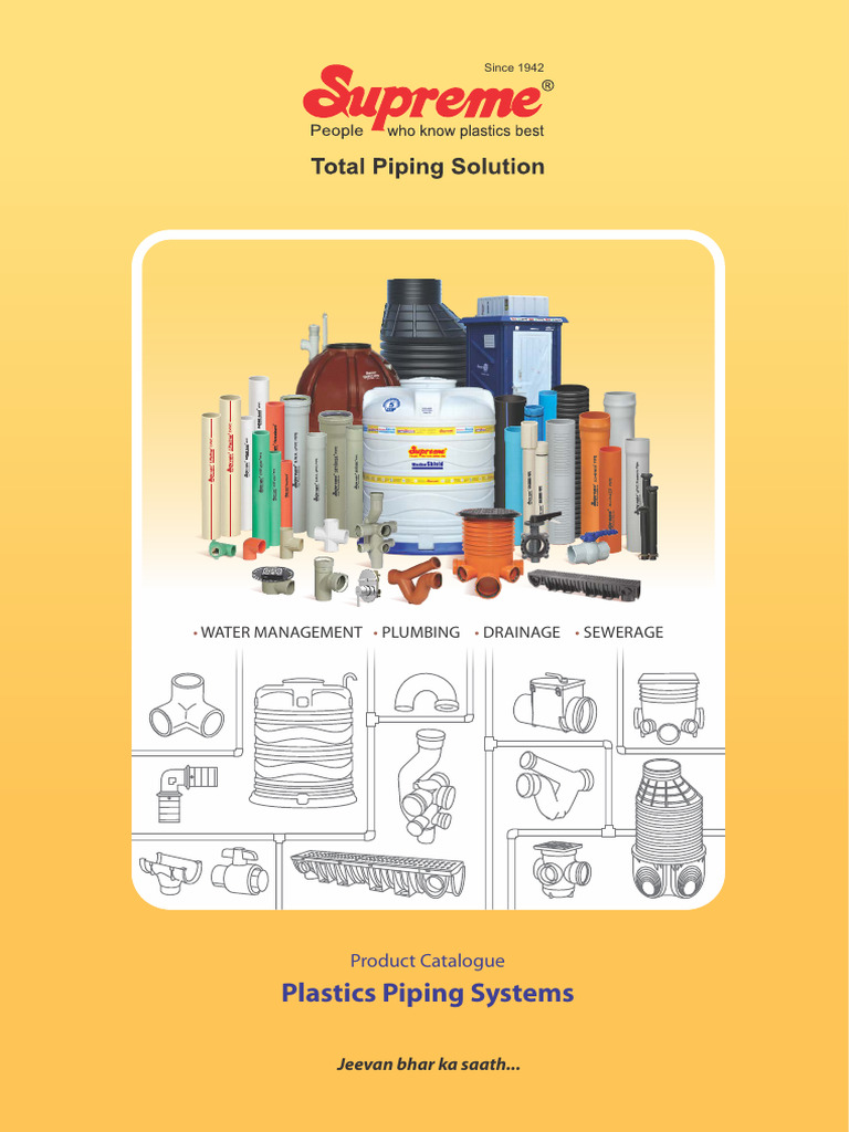 Supreme Industries: Leading Plastic Piping Solutions | PDF | Pipe ...