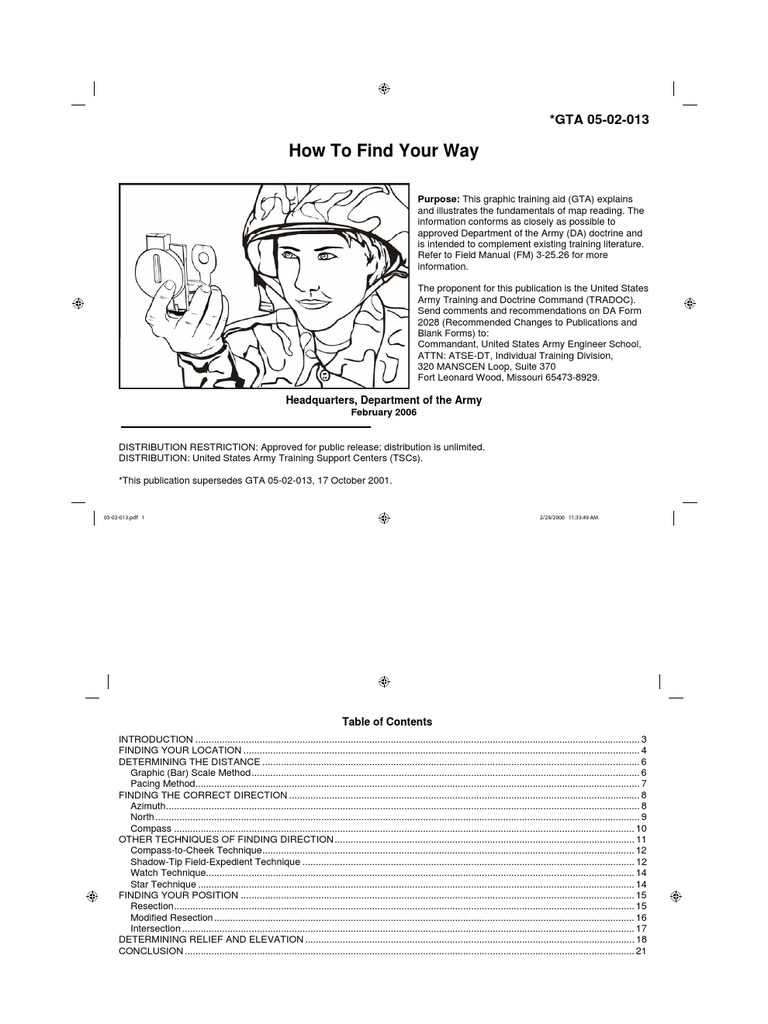 Army Map Reading and Navigation Guide | PDF