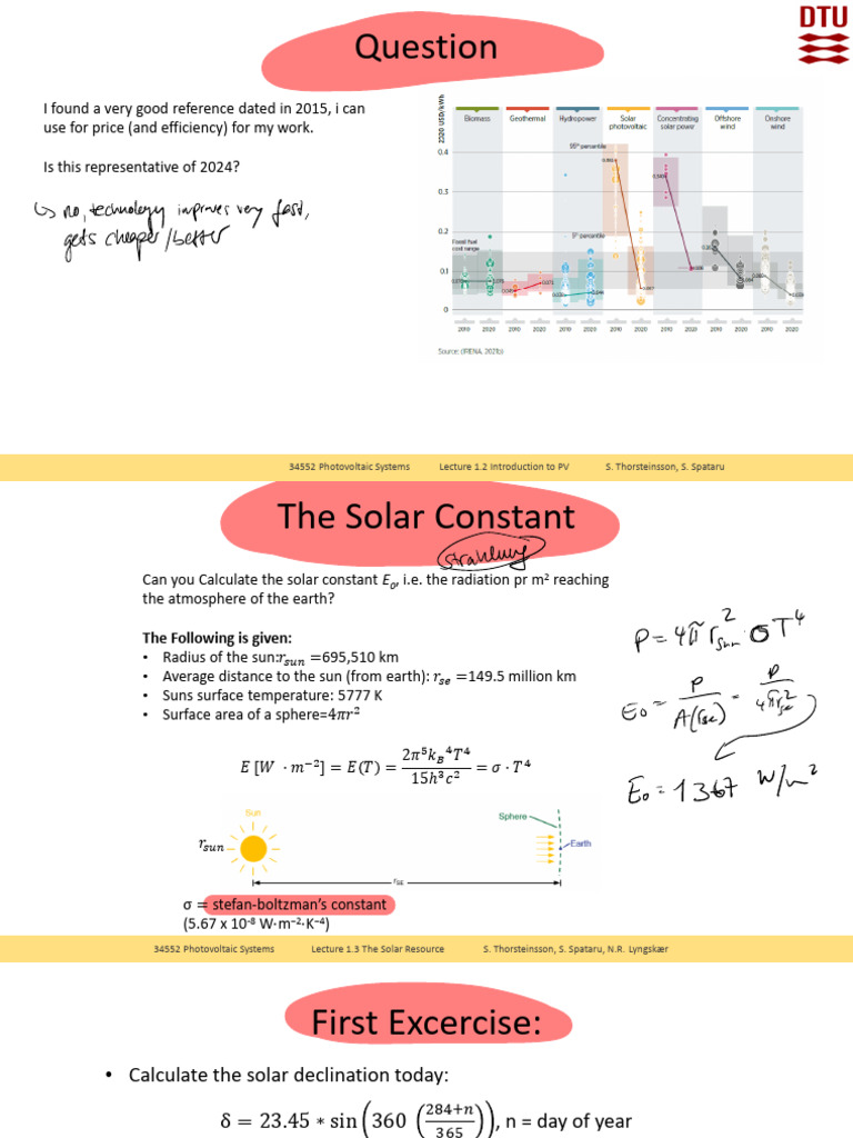 Photovoltaic Systems: Key Concepts and Calculations | PDF | Solar Cell ...