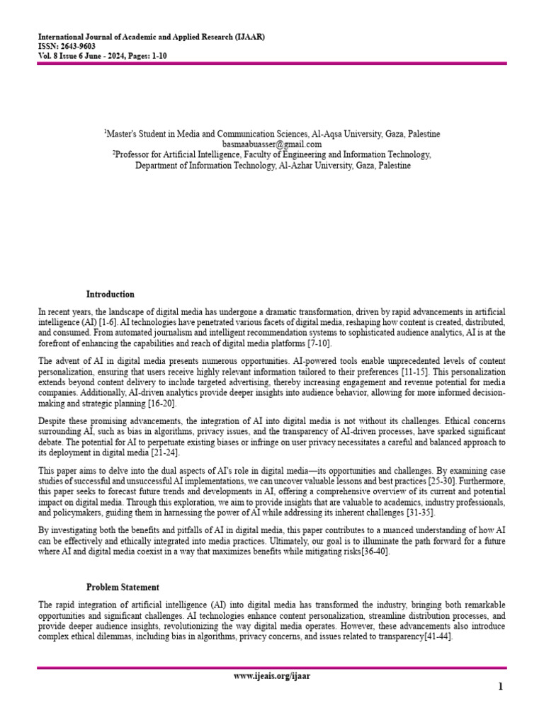AI's Impact on Digital Media Ethics | PDF | Artificial Intelligence ...