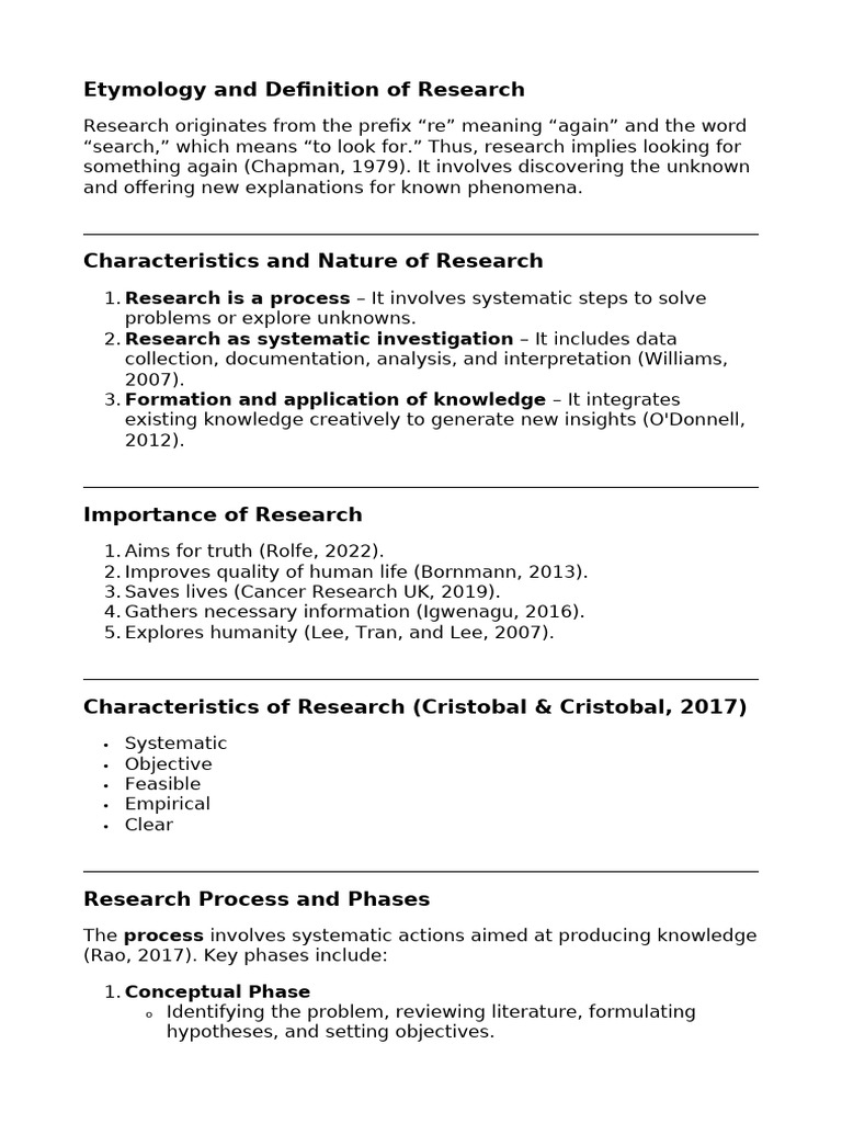 Understanding Research: Definition & Process | PDF | Qualitative ...