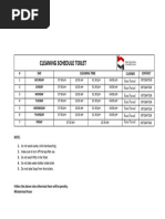 Weekly Toilet Cleaning Schedule | PDF