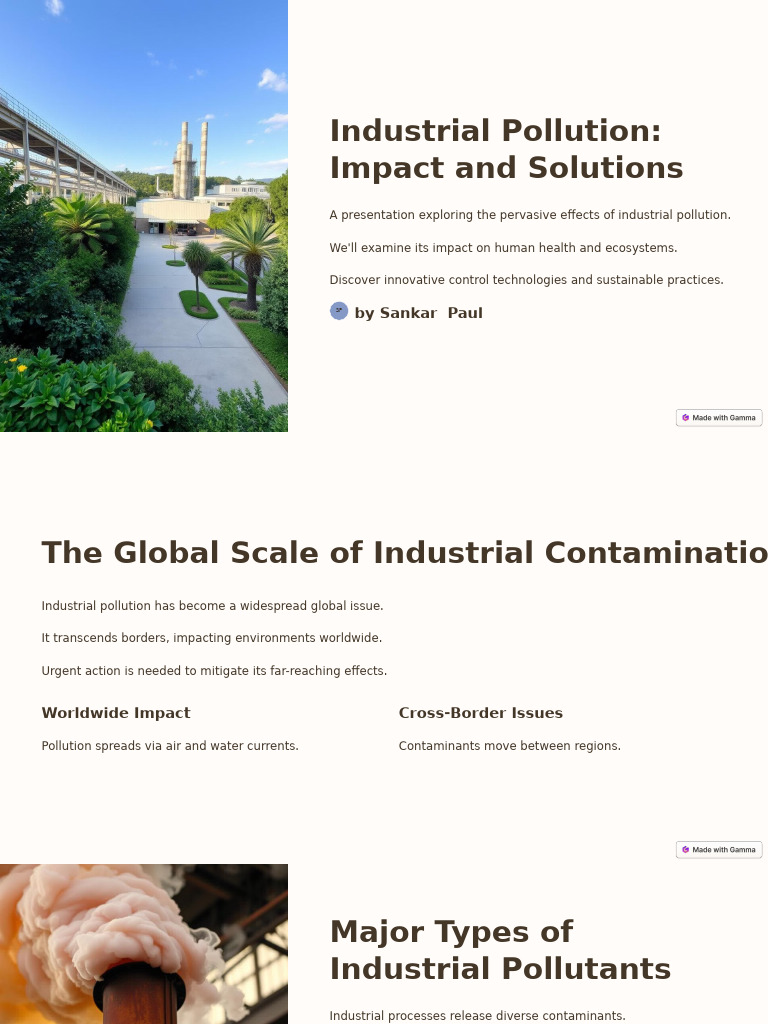 Industrial Pollution Impact and Solutions | PDF | Pollution | Air Pollution
