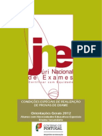 Exames 2012 - Orientacões Gerais Alunos  Com NEE-Ensino Sec.