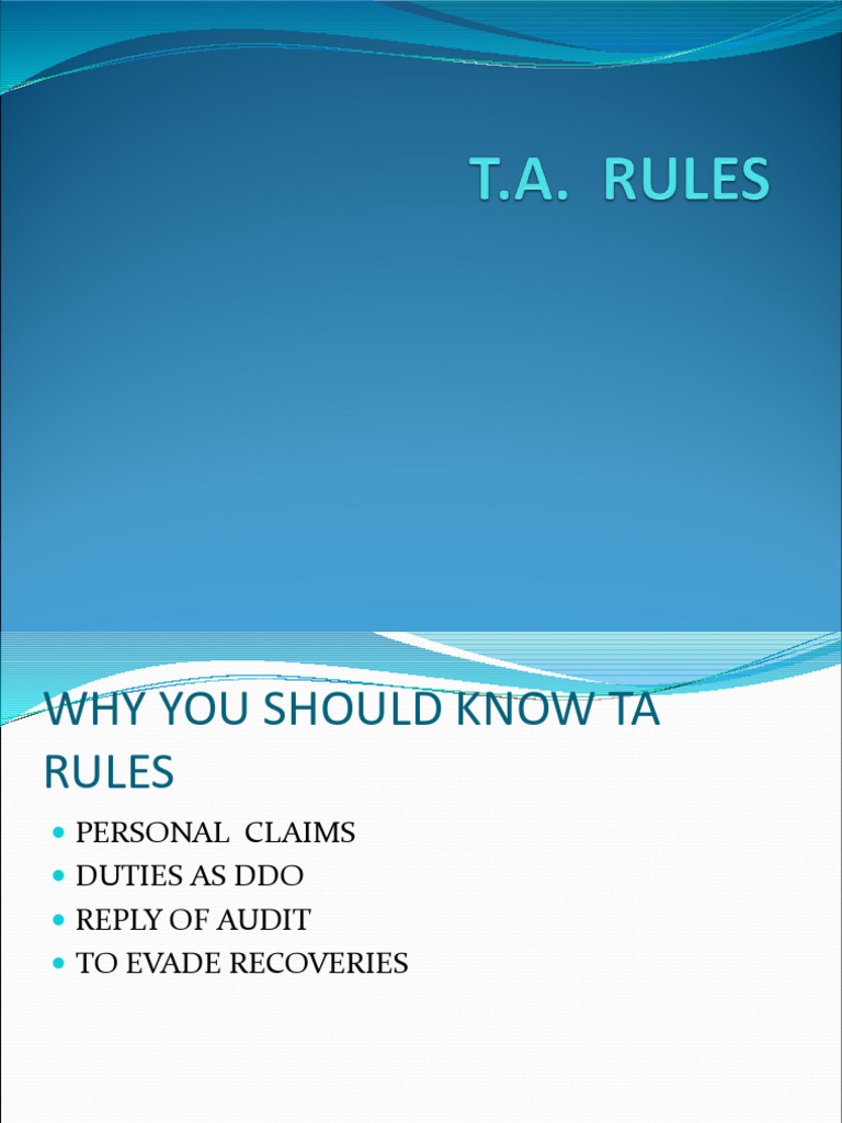 Understanding Travel Allowance Rules | PDF | Fare | Rail Transport