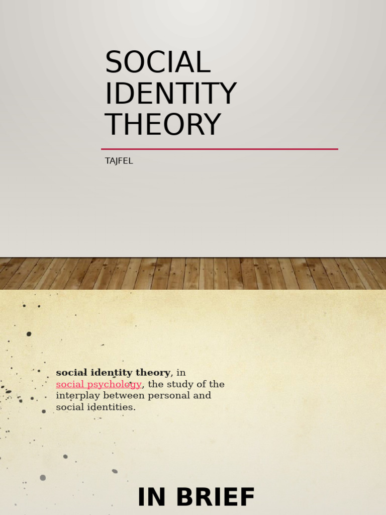Overview of Social Identity Theory | PDF | Identity (Social Science ...