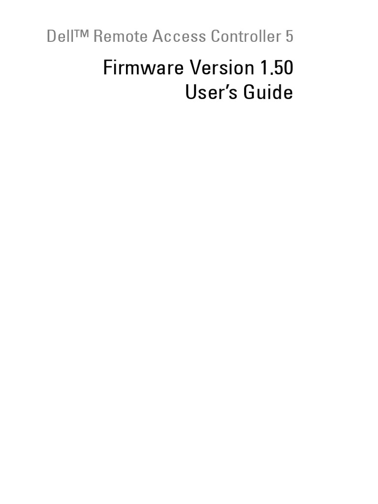 Dell DRAC 5 User Guide and Firmware 1.50 | PDF | Active Directory ...