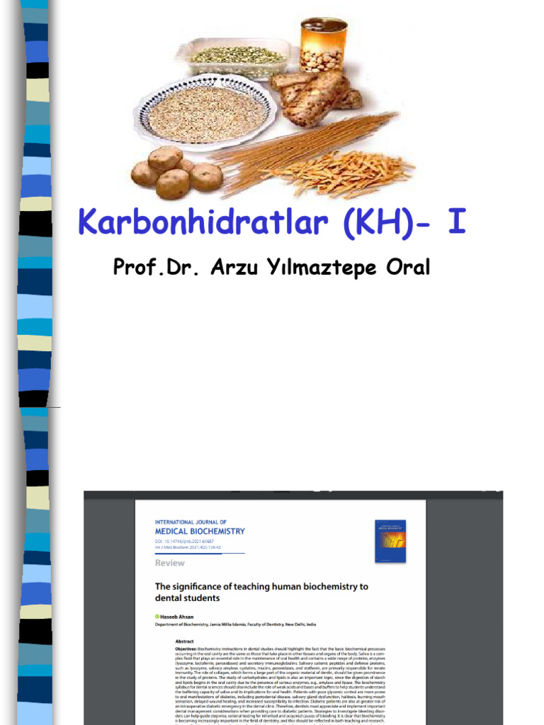 K1.4 Karbonhi̇dratlar 1 Arzu Yilmaztepe Oral TBK | PDF