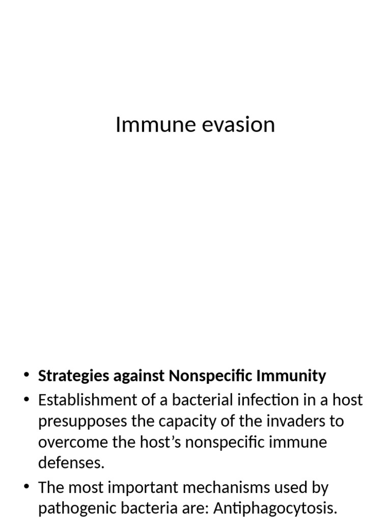 Immune Evasion by Microorganisms | PDF | Immune System | Bacteria