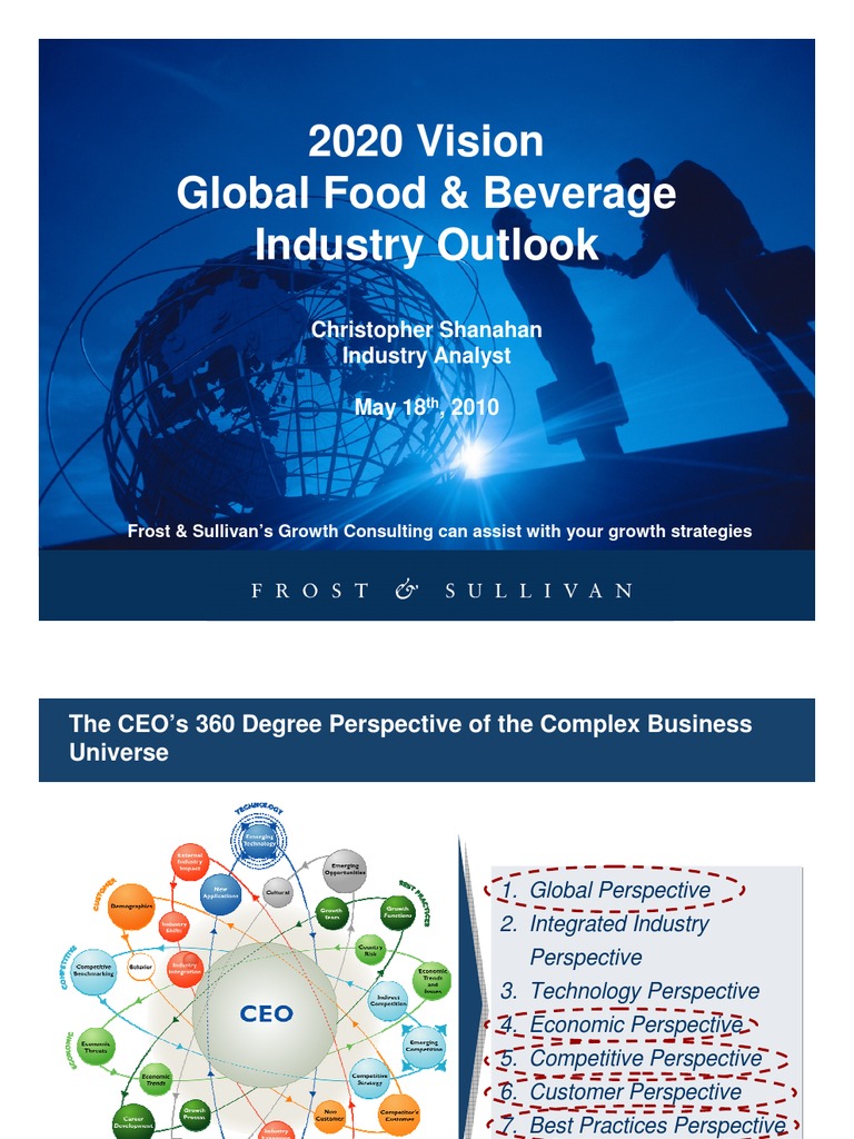 2020 Vision Global Food & Beverage Industry Outlook PDF Foods