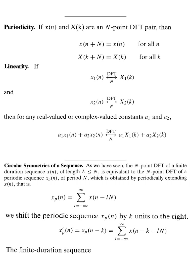 DFT Properties and Linear Filtering Methods | PDF