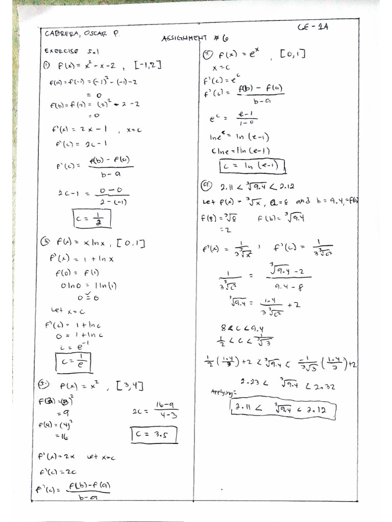 Assignment 6 Diff Cal | PDF