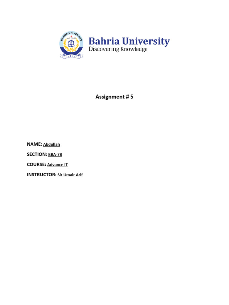 Assignment 5 It | PDF