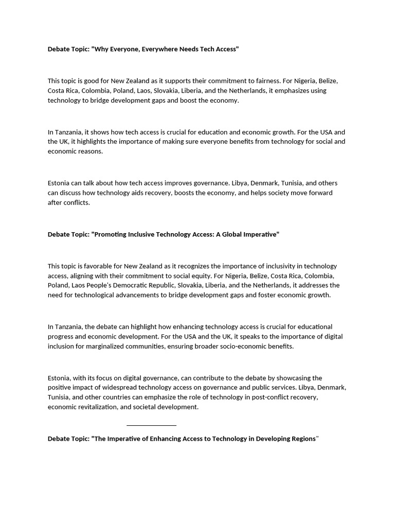 Bridging Global Tech Access Gaps | PDF | Empowerment | Governance