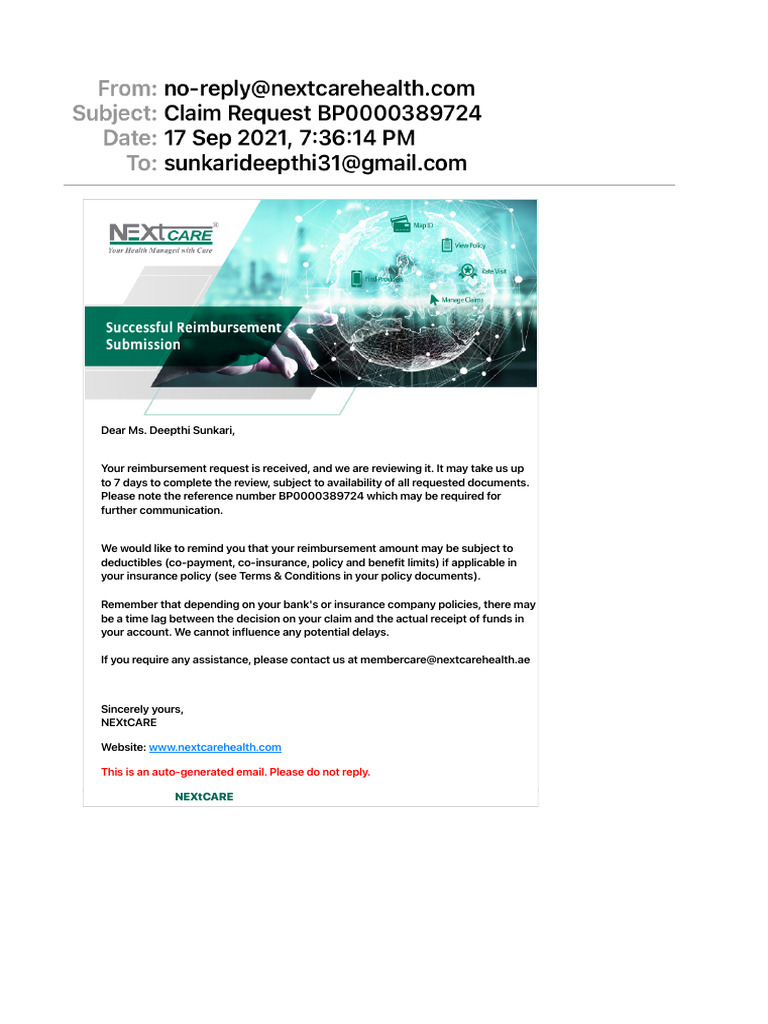 Claim Request BP0000389724 | PDF