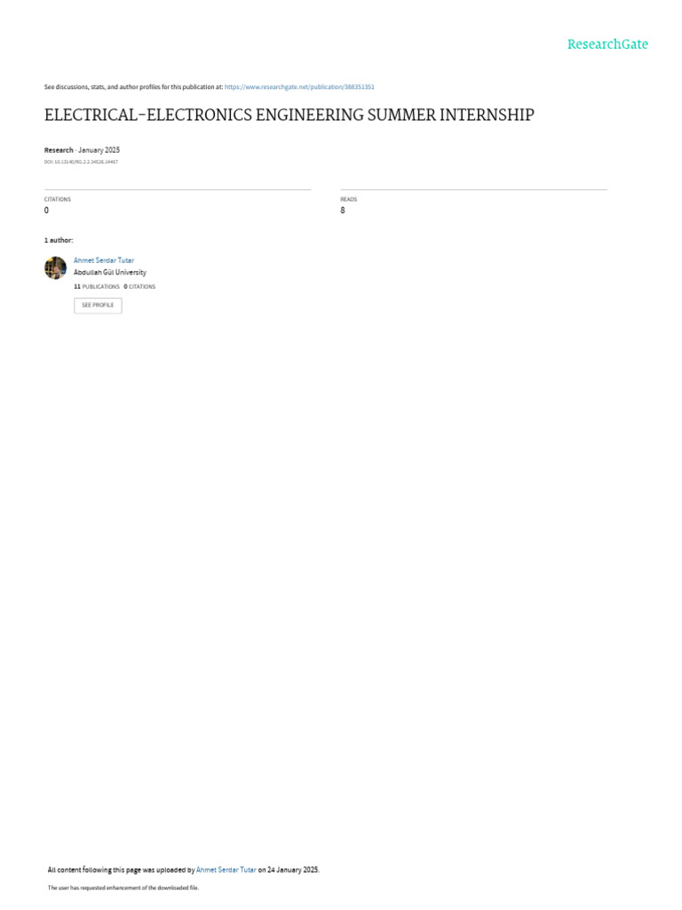 Electrical Engineering Internship Report | PDF | Printed Circuit Board ...
