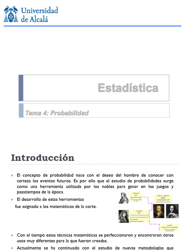 Fundamentos de la Probabilidad en Estadística | PDF | Teoría de ...