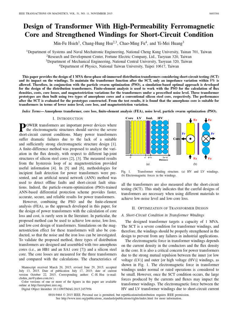 High-Permeability Transformer Design | PDF | Transformer | Electrical ...