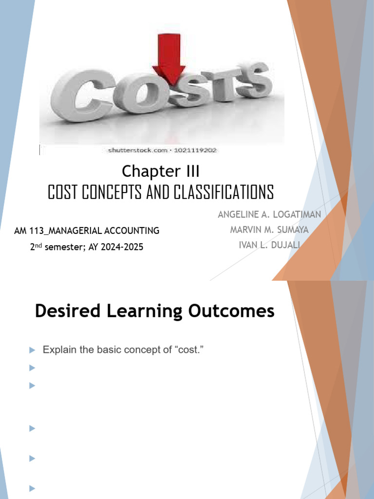Chapter III - COST TERMS and CONCEPTS | PDF | Expense | Cost