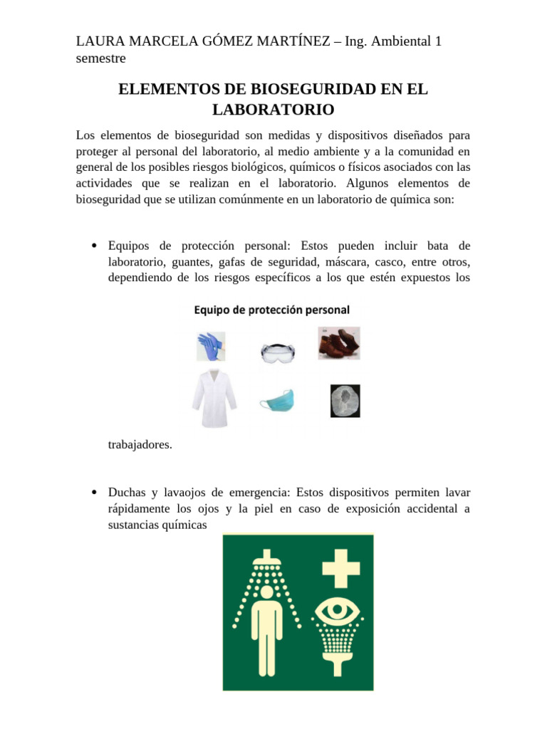 Elementos de Bioseguridad en El Laboratorio | PDF | Laboratorios | Líquidos