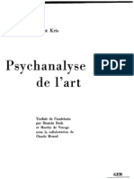 Ernst Kris, Psychanalyse de L'art (1978)