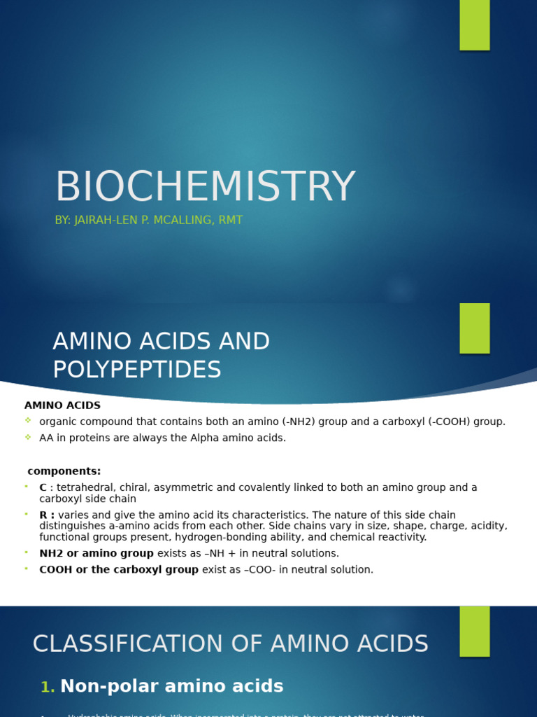 2.amino Cids and Peptides | PDF | Amino Acid | Cysteine