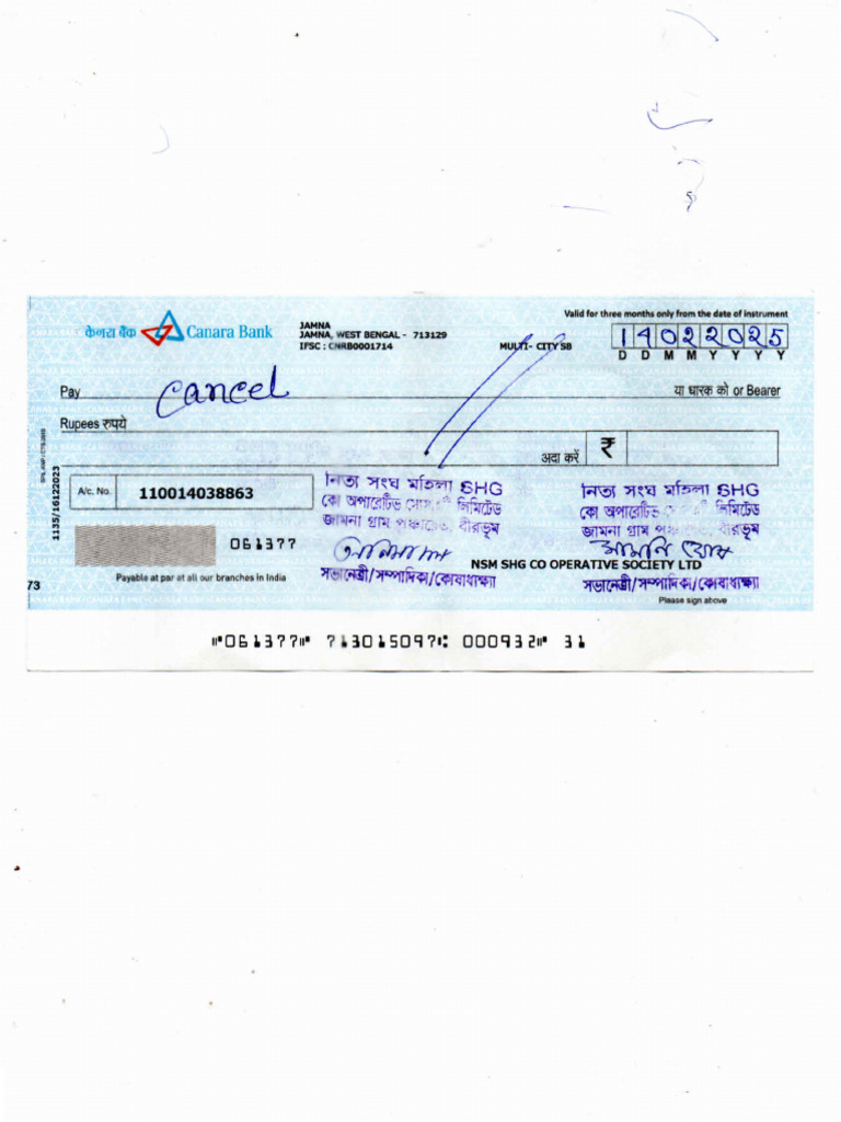 Cancel Checke - 1 | PDF