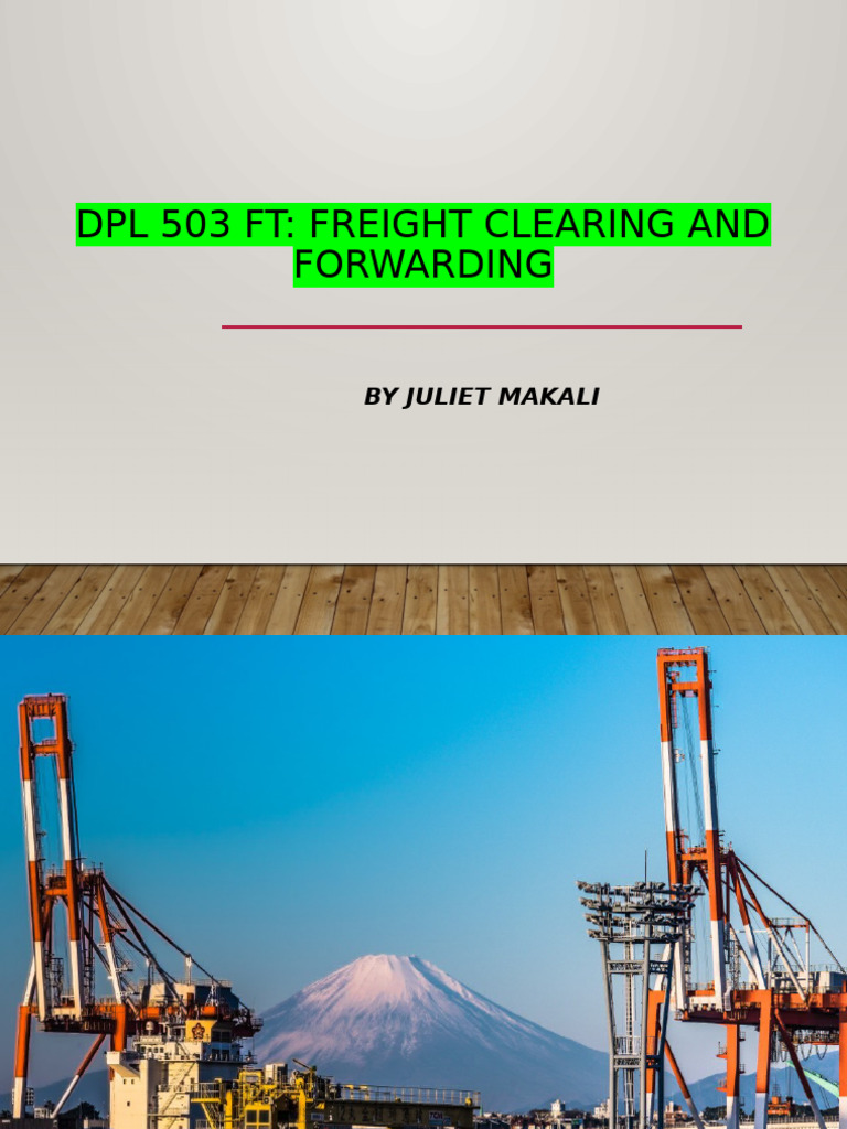 Port Declaration in Freight Forwarding | PDF | Cargo | Customs